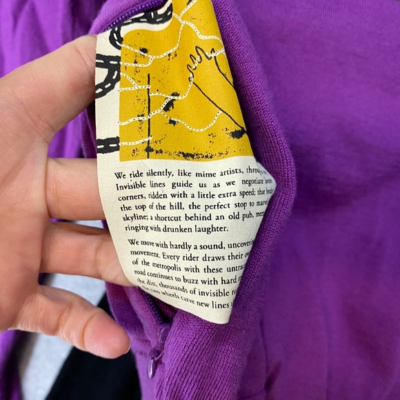 Rapha Breton Sweater Size M TWO SWEATERS Purple Black Striped Zip Pocket - Picture 5 of 13